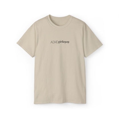 Loose Fit Round Neck Printed T-Shirt in Beige | Unisex Casual Tee