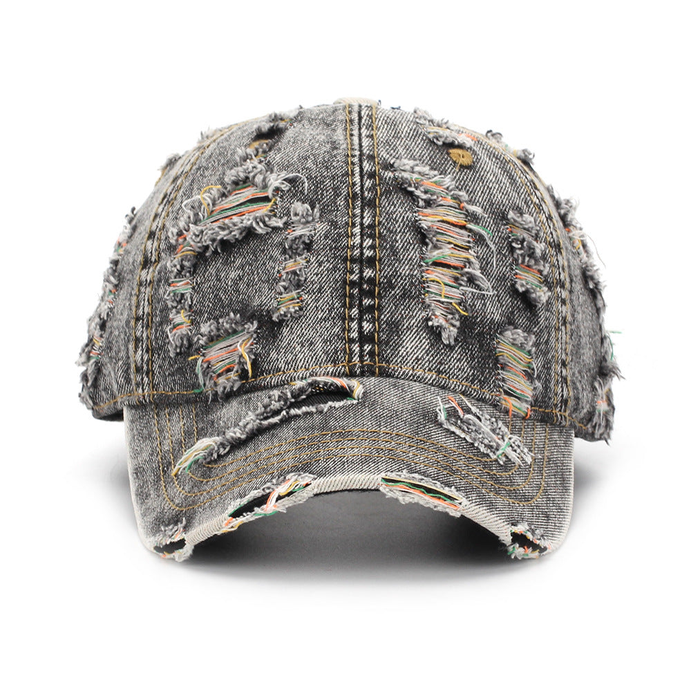 Women's Striped Cotton Sun Hat | Casual Dome Cap with Letter Detail – 7 Styles