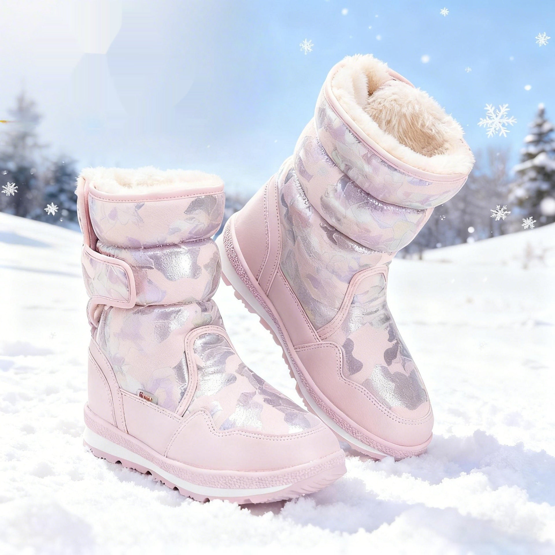 Children's Fleece-Lined Winter Boots | Warm Kids Snow Boots