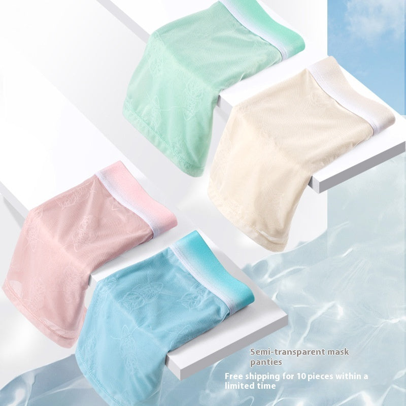 Men's Ice Silk Mesh Boxer Briefs – Quick-Dry Gradient Underwear