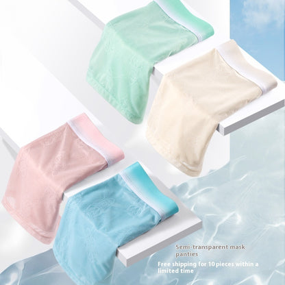 Men's Ice Silk Mesh Boxer Briefs – Quick-Dry Gradient Underwear