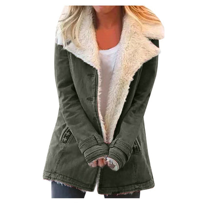 Women's Fleece-Lined Padded Jacket | 13 Colours, Sizes S–5XL