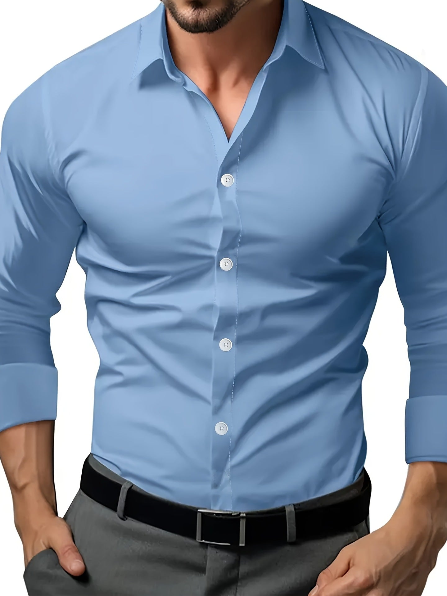 Men's Solid Colour Short Sleeve Linen Shirt | S–3XL