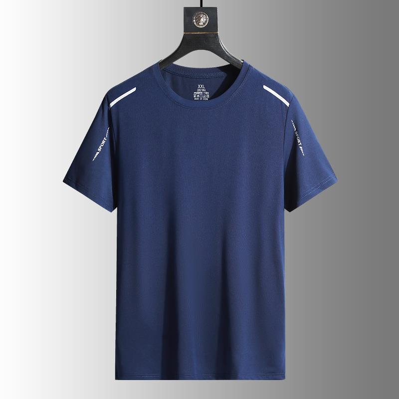 Men's Ice Silk T-Shirt – Slim Fit Short Sleeve | 5 Colours | Sizes M–5XL