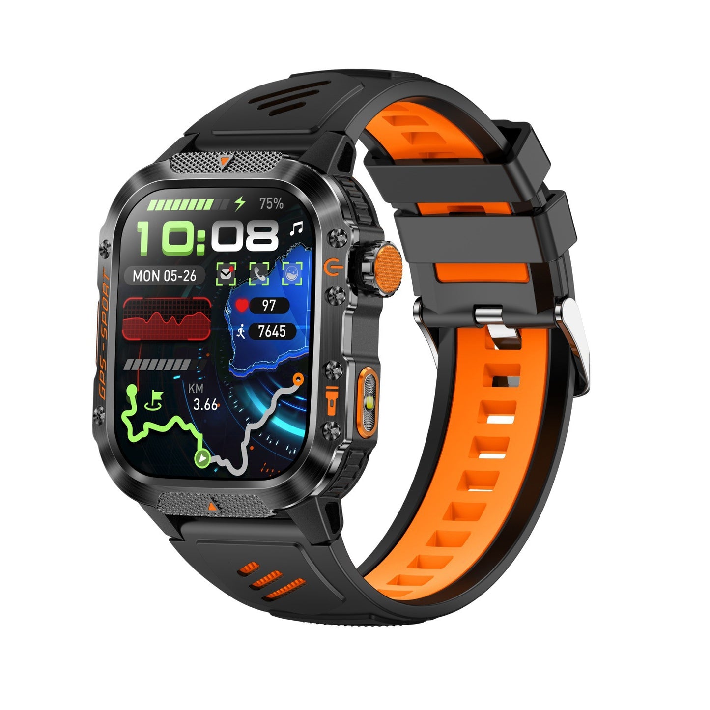 GPS Bluetooth Smartwatch - Outdoor Sports Watch with Heart Rate Monitor