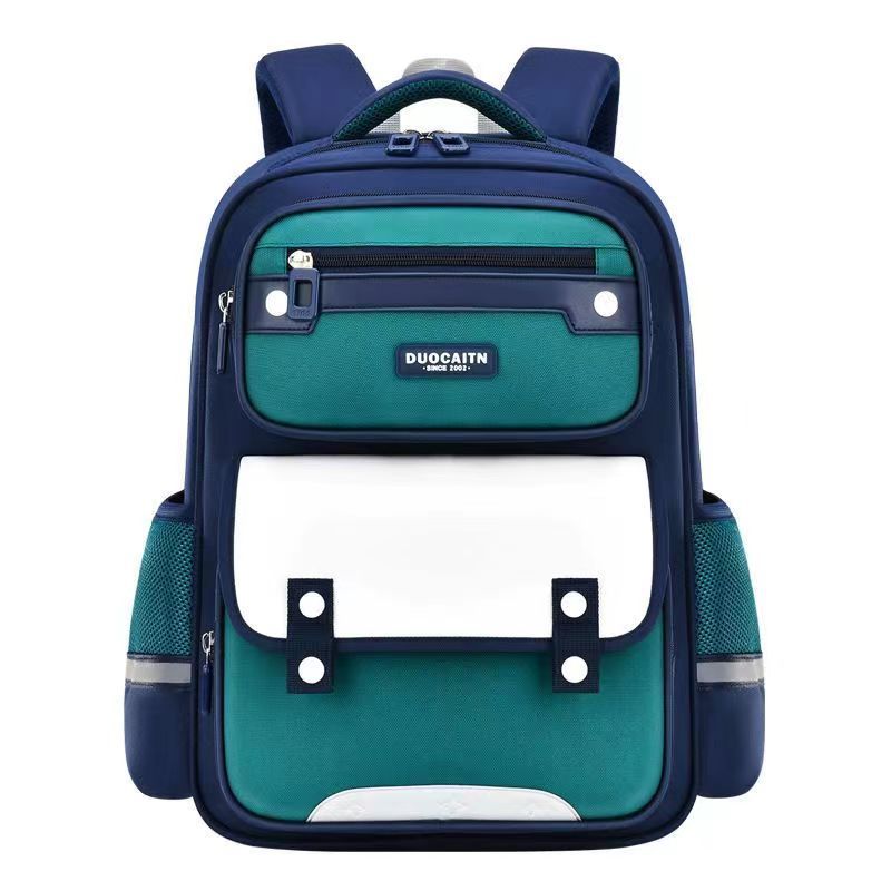 Kids' Fruit Print Nylon School Backpack – Waterproof & Burden-Reducing