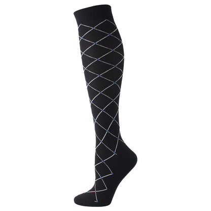 Nylon Novelty Pattern Calf Compression Socks 12 Designs S/M L/XL