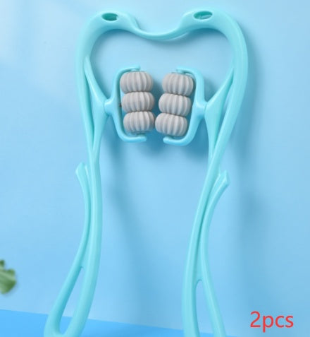6-Roller Swan Neck Massager | Cervical Relief | Crystal Scraping Board