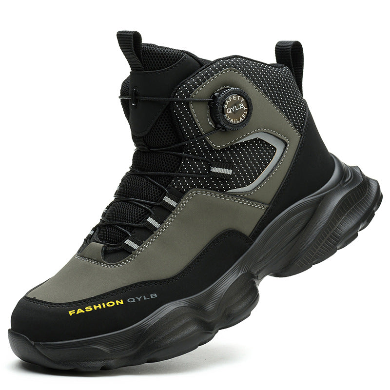 Men's Steel Toe Safety Boots – Microfibre Leather, Quick-Release Buckle | EU 36–48