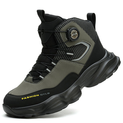Men's Steel Toe Safety Boots – Microfibre Leather, Quick-Release Buckle | EU 36–48