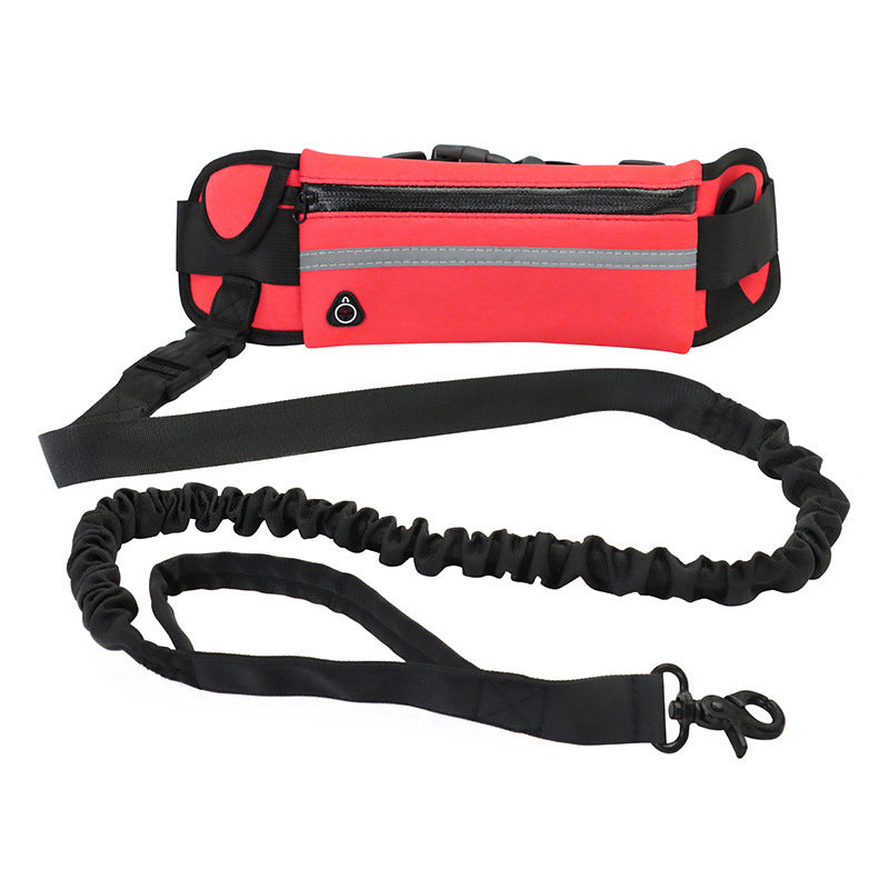 Hands-Free Dog Running Belt | Bungee Leash Waist Pack with Phone Pocket