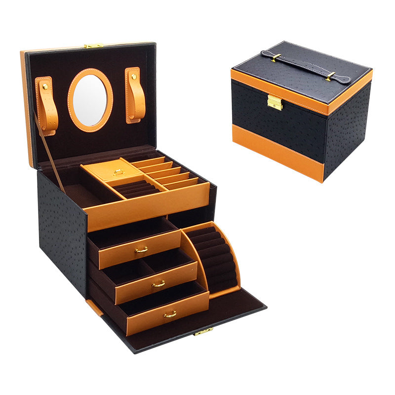 Luxury Leather Jewellery Box – Hard Case Organiser, 7 Colours