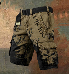 Men's Loose-Fit Multi-Pocket Denim-Style Shorts