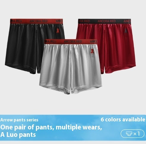 Men's Polyester Boxer Briefs – Solid Colour Mid-Waist 6 Colours