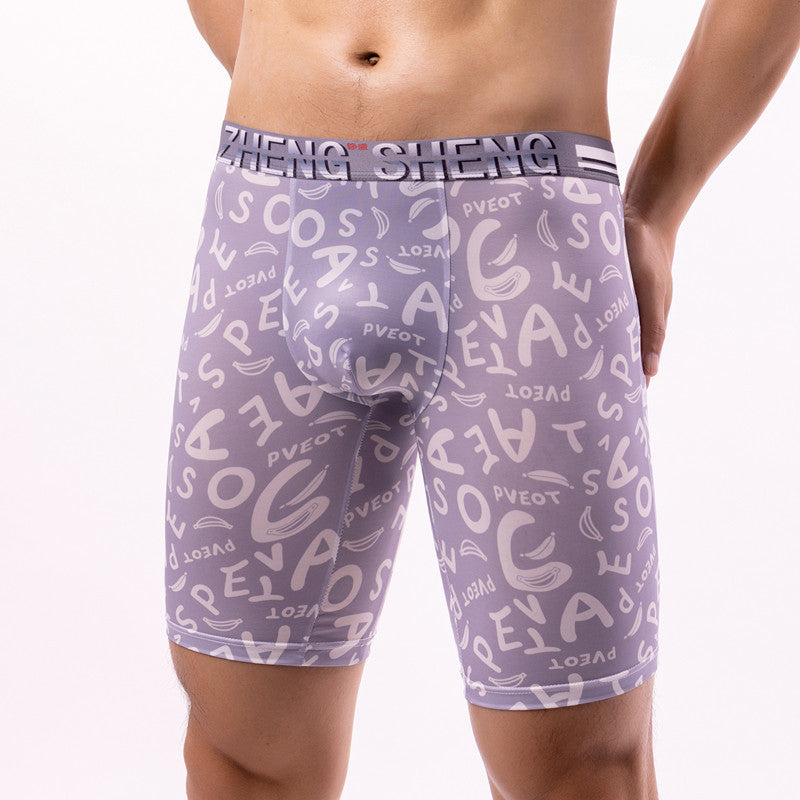 Men's Ice Silk Boxer Briefs – Antibacterial, Sizes L–5XL