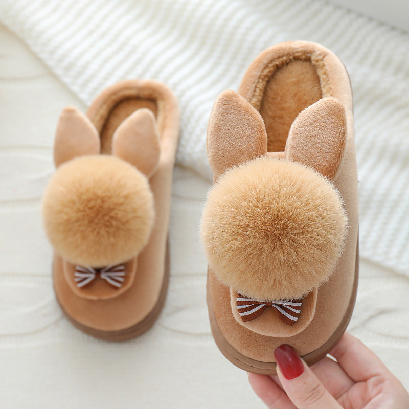 Children's Coral Fleece Plush Slippers | Unisex Warm Non-Slip House Shoes