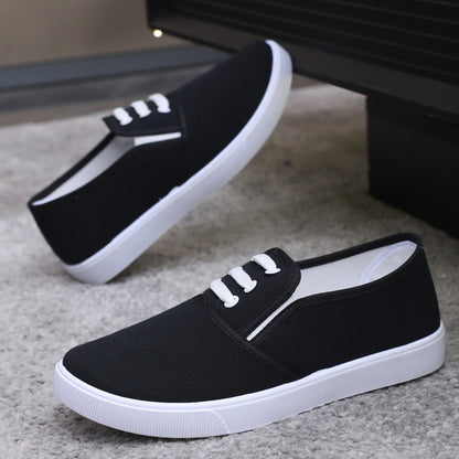 Women's Canvas Slip-On Flat Shoes – Full & Half Slipper Styles