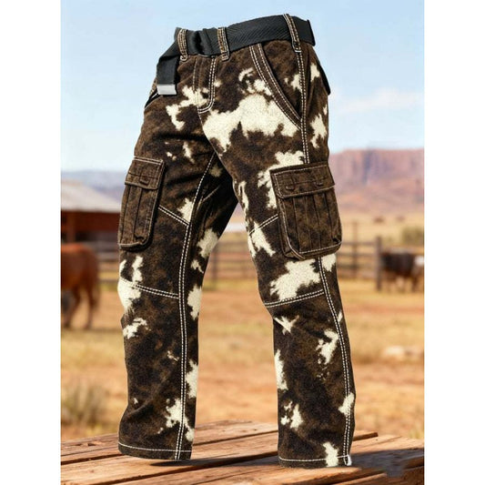 Men's Vintage Punk Printed Straight-Leg Trousers | 7 Styles S-4XL