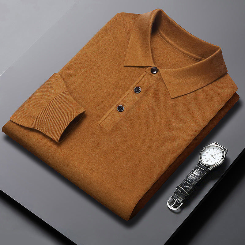 Men's Polo Neck Knitted Sweater | 10 Colours