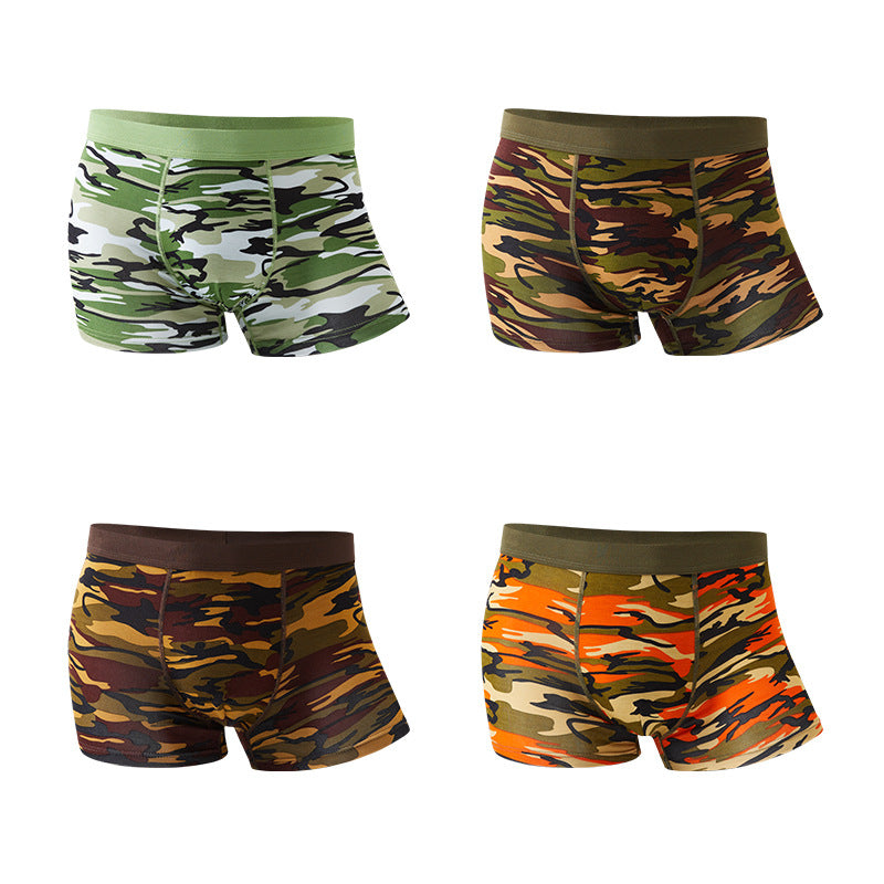 Men's Camouflage Bamboo Fibre Boxer Shorts | Breathable Mid-Rise Underwear