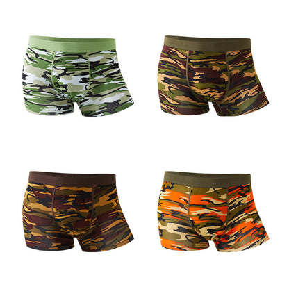 Men's Camouflage Bamboo Fibre Boxer Shorts | Breathable Mid-Rise Underwear