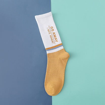 Men's Breathable Cotton Mid-Calf Socks – One Size | 6 Colours