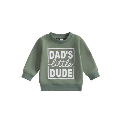 Baby Slogan Print Cotton Long Sleeve Sweatshirt
