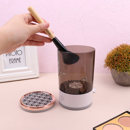 Electric Makeup Brush Cleaner — USB Rechargeable Automatic Brush Spinner & Dryer