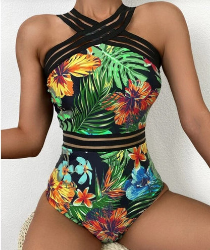 Women's Floral Print One-Piece Swimsuit | Padded Swimwear S–XL