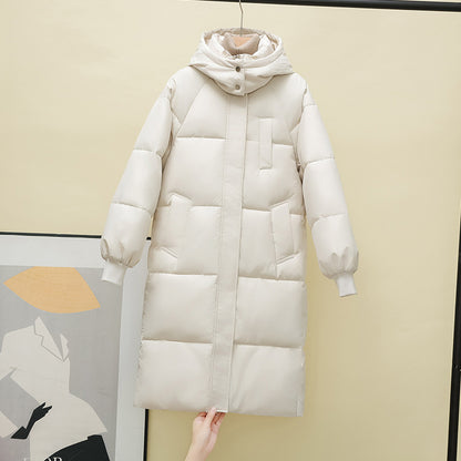 Women's Longline Ribbed Padded Coat - Loose Fit, M-3XL