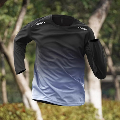 Men's Quick-Dry Long Sleeve Sports Top | Plus Size M–5XL