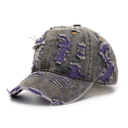 Women's Striped Cotton Sun Hat | Casual Dome Cap with Letter Detail – 7 Styles