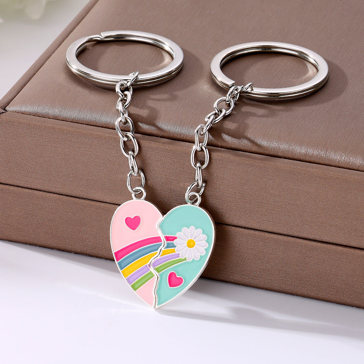 Cute Cartoon Keychain Pair | Novelty Alloy Charm 6 Designs