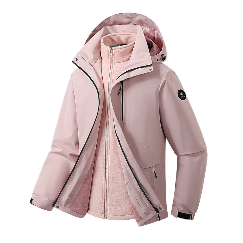 Women's Velvet Zip Jacket | 3D Effect Casual Coat | S-5XL