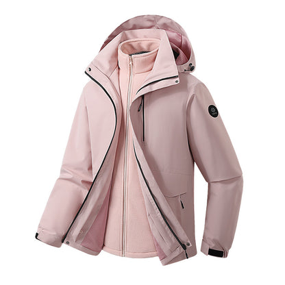 Women's Velvet Zip Jacket | 3D Effect Casual Coat | S-5XL
