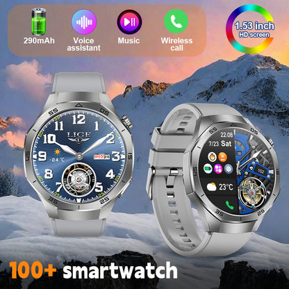 Smart Watch with Bluetooth Calling & Health Monitoring – Black & Silver