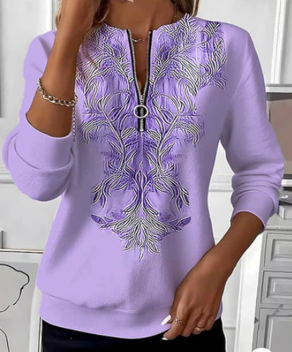 Women's Loose Fit Floral Print Sweatshirt | Sizes S to 5XL