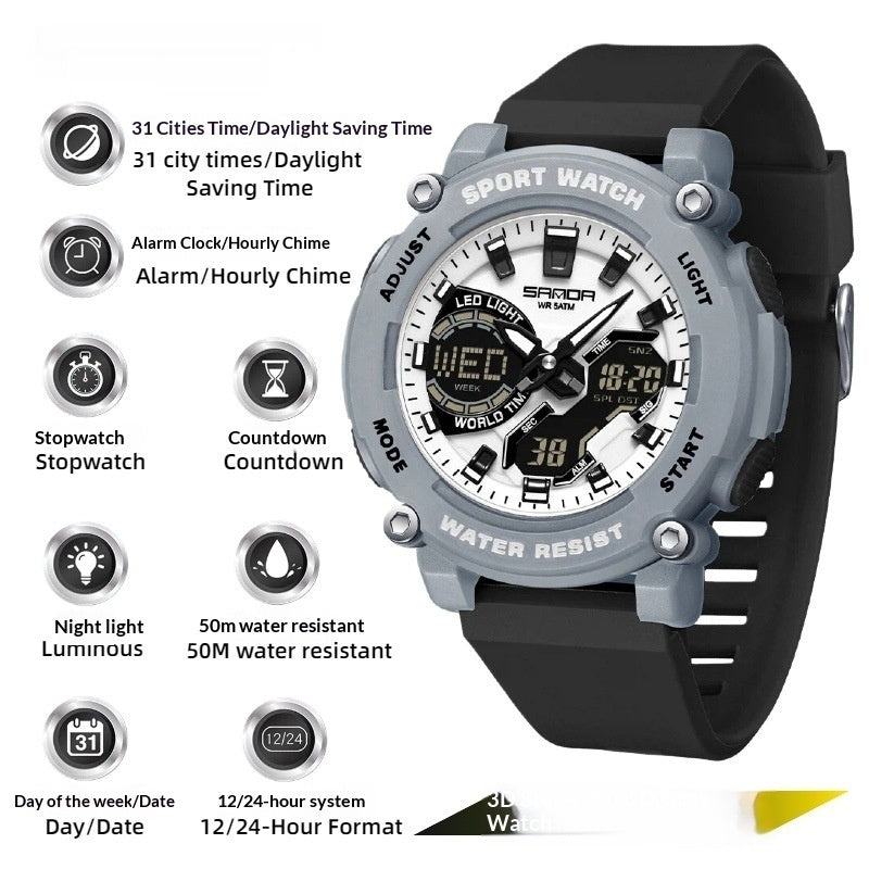 Dual Display Luminous Chronograph Watch | Sport & Outdoor
