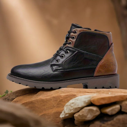 Men's Retro Side-Zip Martin Boots | Horseshoe Heel