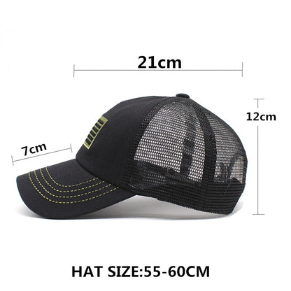 Men's Embroidered Cotton Baseball Cap - Adjustable Dome Cap