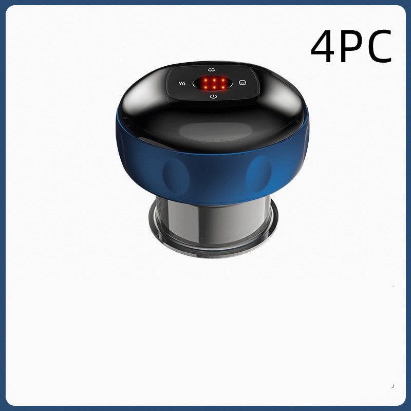 Electric Vacuum Cupping & Gua Sha Massager — Smart Breathing Therapy Device with Heat & Red Light
