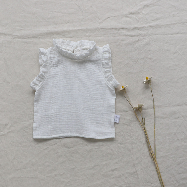 Girls' Baby Floral Sleeveless Vest Top – Korean Style | 4 Designs