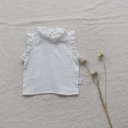 Girls' Baby Floral Sleeveless Vest Top – Korean Style | 4 Designs