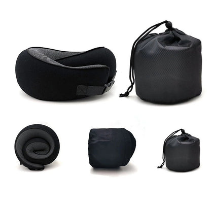 Memory Foam Travel Neck Pillow — U-Shaped Neck Support for Flights, Commuting & Long Journeys