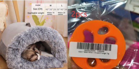 Portable Plush Pet Bed – Warm Nest for Dogs & Cats | 6 Colours | Sizes M & L