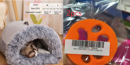 Portable Plush Pet Bed – Warm Nest for Dogs & Cats | 6 Colours | Sizes M & L