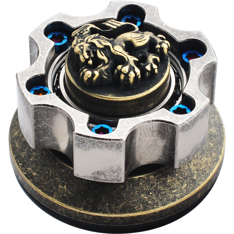 Brass Gear Base Thumb Gyro Fidget Toy | Premium EDC Spinning Top