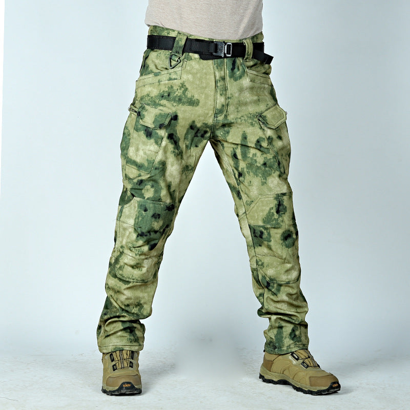 Men's Fleece-Lined Tactical Soft Shell Trousers | Waterproof Winter Pants