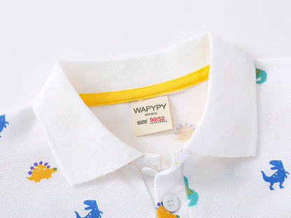 Boys' Short Sleeve Lapel Shirt | 100% Cotton, Smart Casual