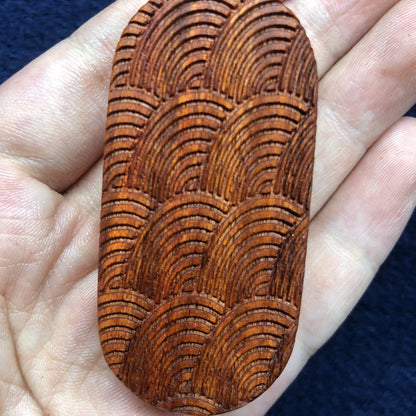 Ebony Wood Double-Sided Engraved Decompression Toy